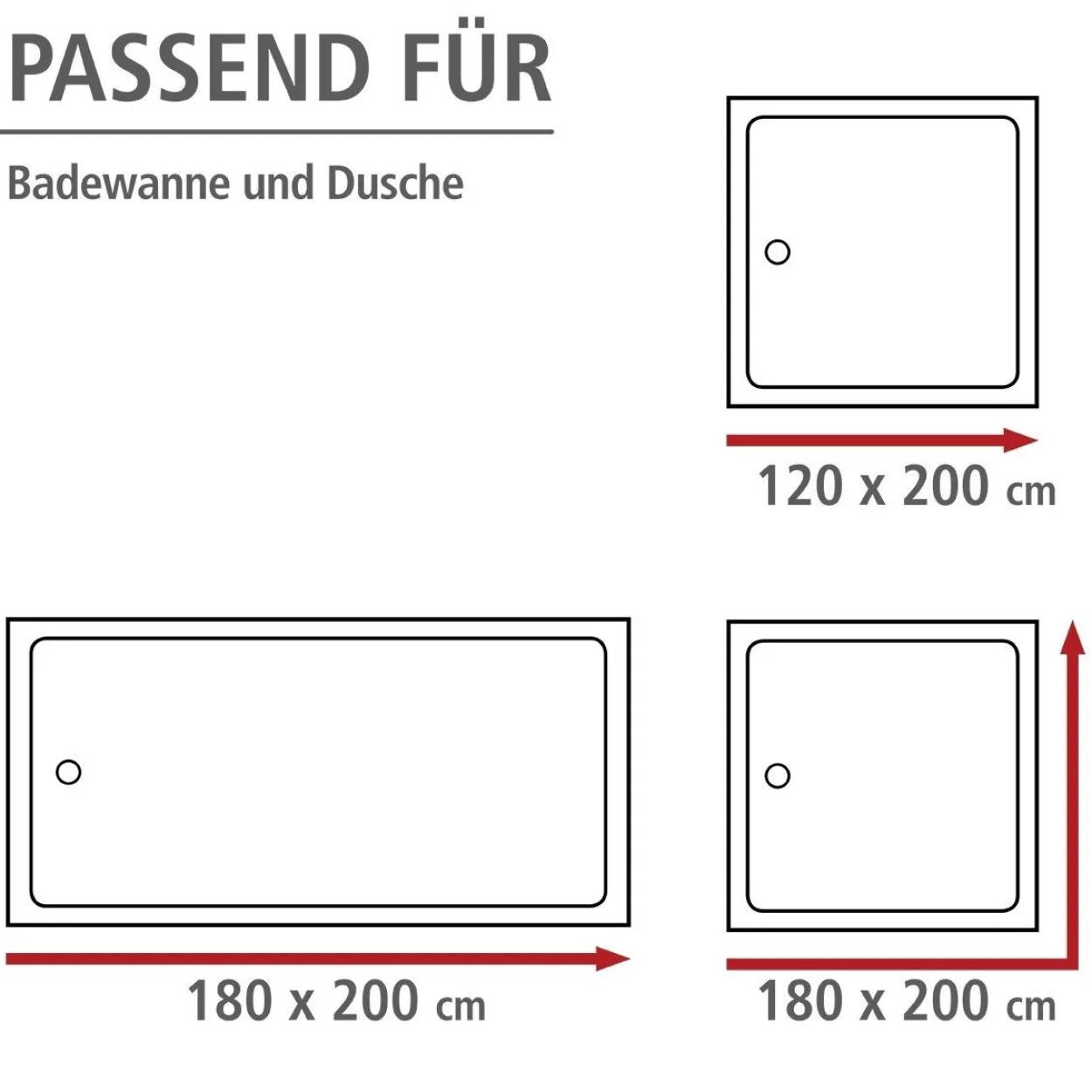 Antischimmel-Duschvorhang PILO