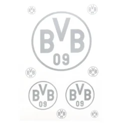 Aufkleber-Set BVB silber
