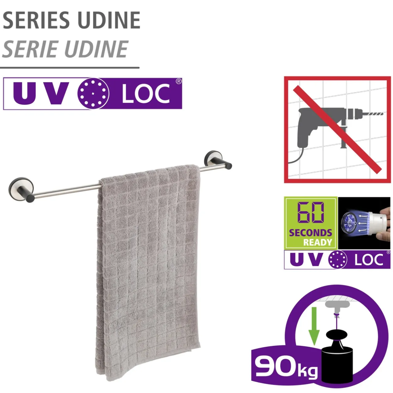 Badetuchstange UV-LOC® UDINE