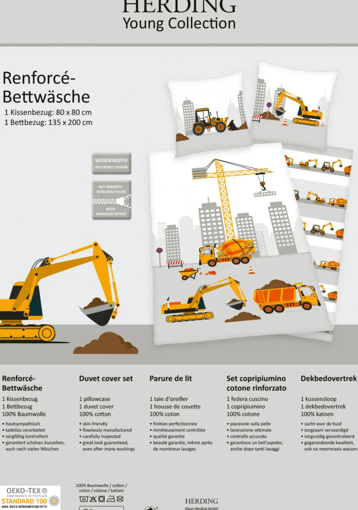 Bettwäsche Renforcé BAUSTELLE