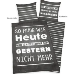 Bettwäsche Renforcé SPRÜCHE