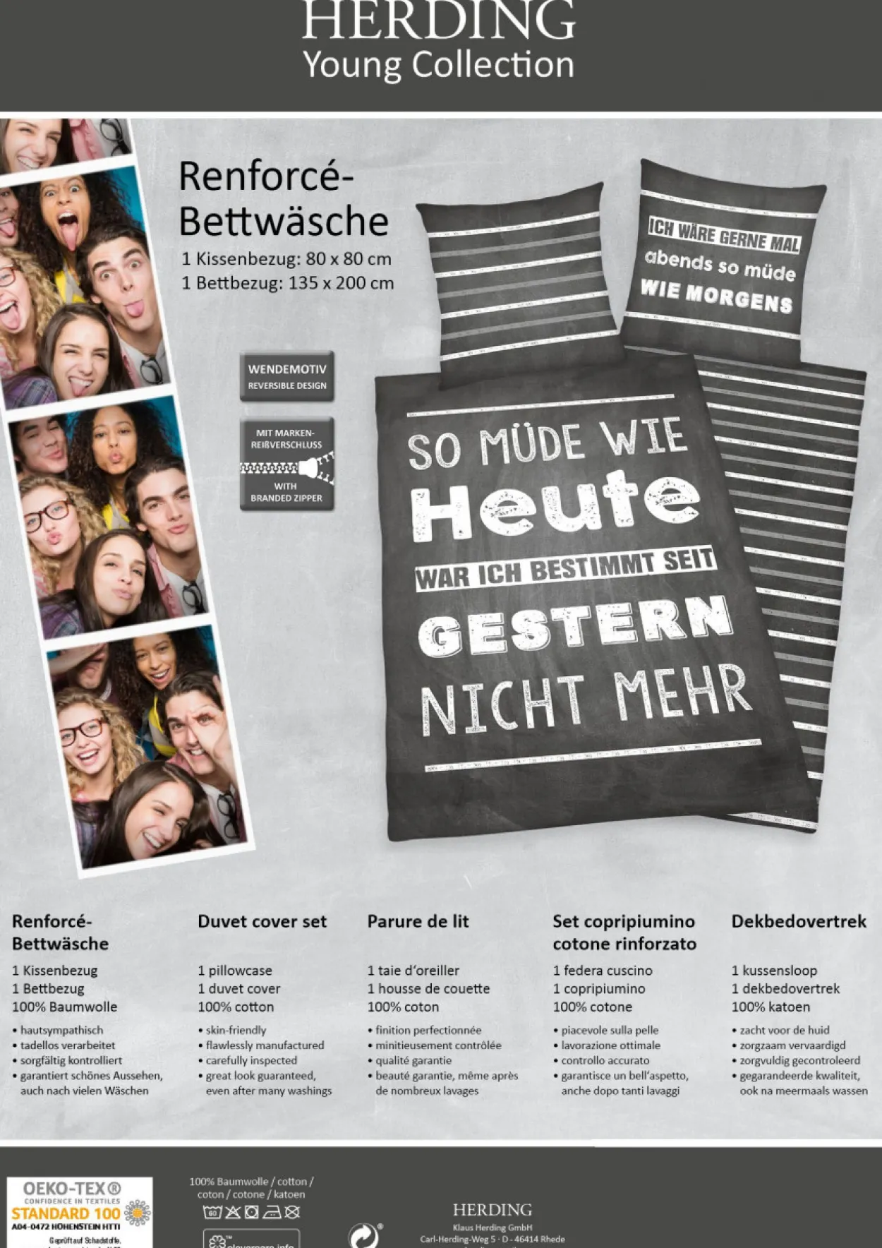 Bettwäsche Renforcé SPRÜCHE