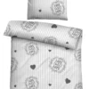 Bettwäsche SATIN grau