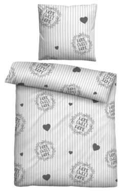 Bettwäsche SATIN grau