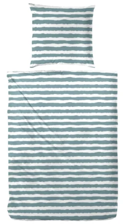 Bettwäsche STRIPE weiß/grün