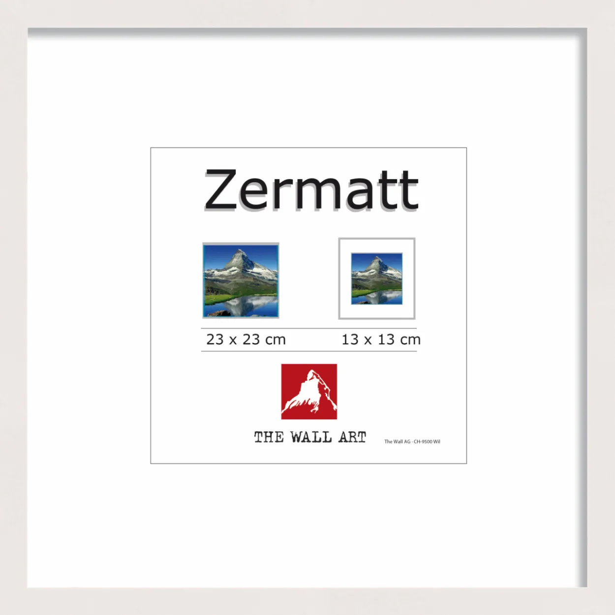 Bilderrahmen ZERMATT weiß