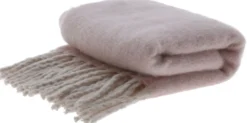 Decke FRINGE rosa