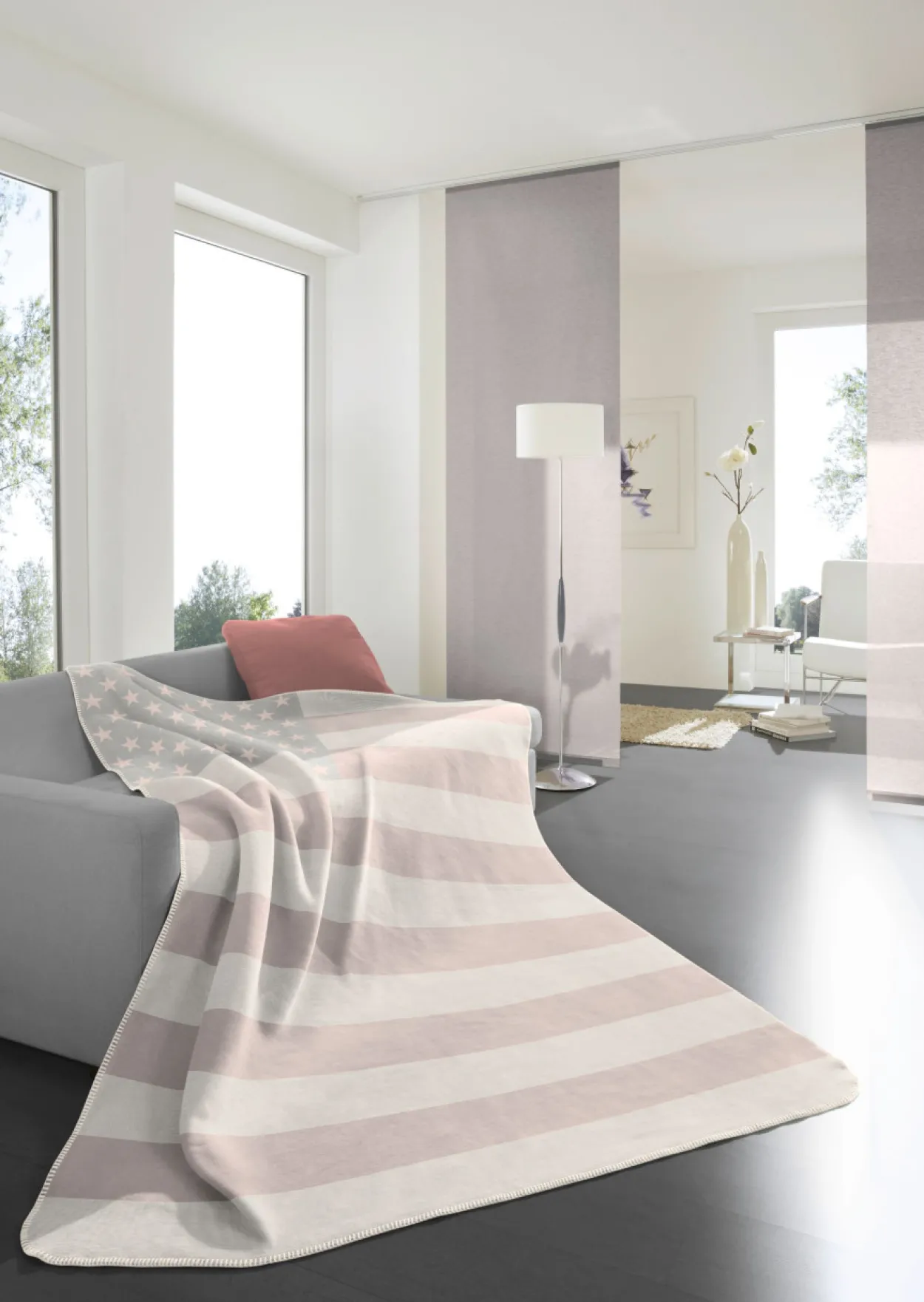 Decke HOME COTTON STAR/STRIPE