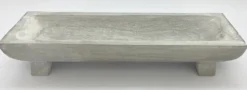 Dekotablett WOOD grau
