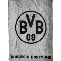 Fleecedecke BVB grau