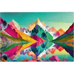 Glasbild BRIGHT MOUNTAINS