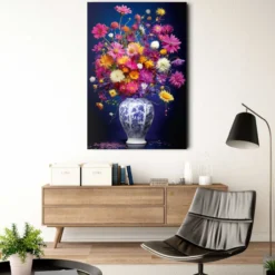 Glasbild DELFT FLOWERS