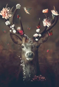 Glasbild FAUNA FLORA DEER