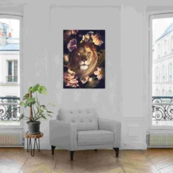Glasbild JUNGLE LION