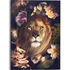 Glasbild JUNGLE LION