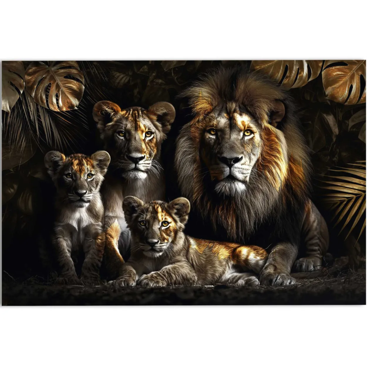 Glasbild LION FAMILY