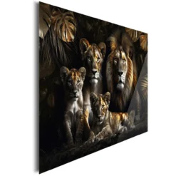 Glasbild LION FAMILY