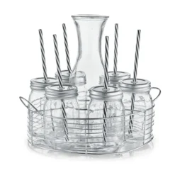 Glaskaraffe-/ Gläser-Set