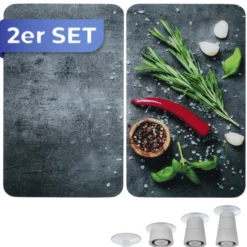Herdabdeckplatte 2er Set