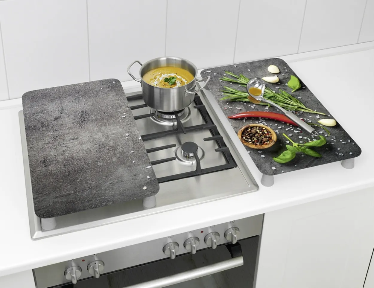 Herdabdeckplatte 2er Set