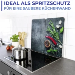 Herdabdeckplatte 2er Set