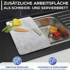 Herdabdeckplatte 2er Set BETON