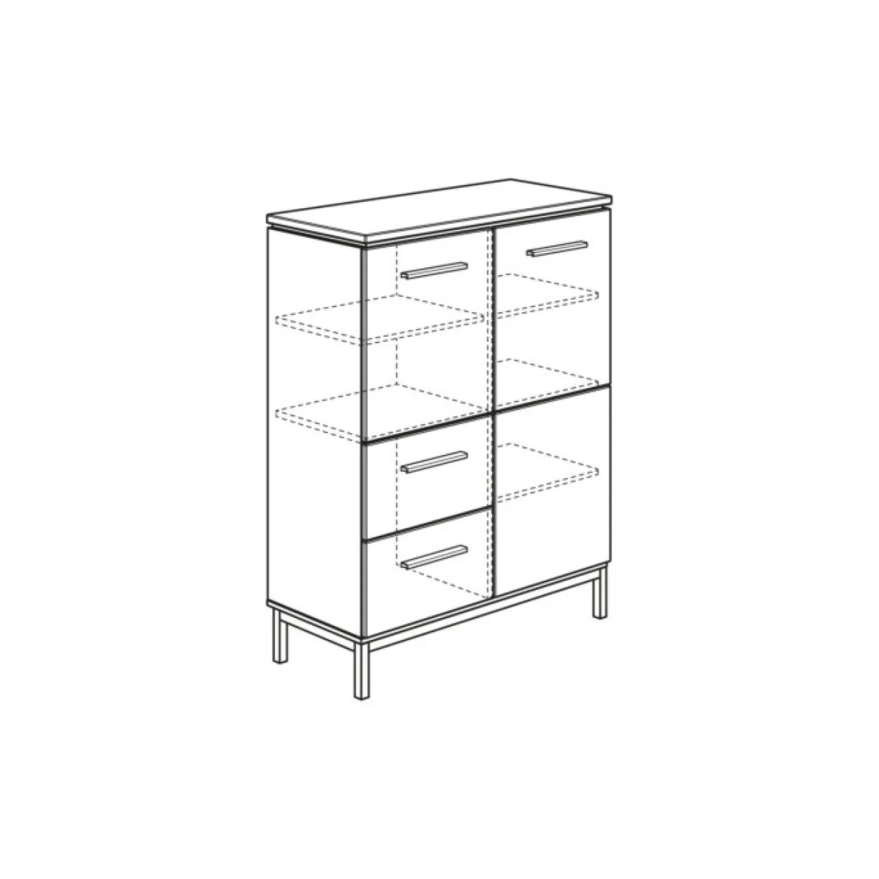 Highboard PAIDI BENNE