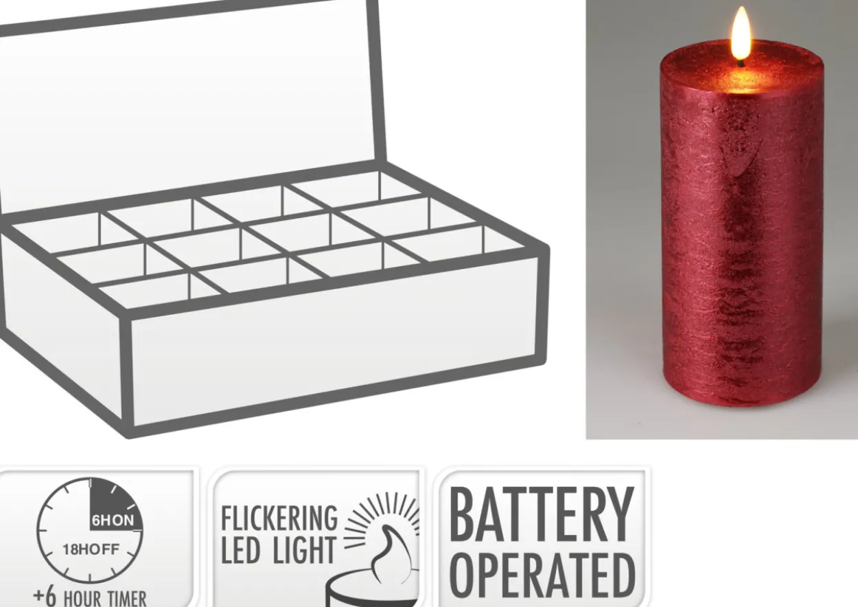 Kerze LED BORDEAUX