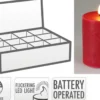 Kerze LED RED