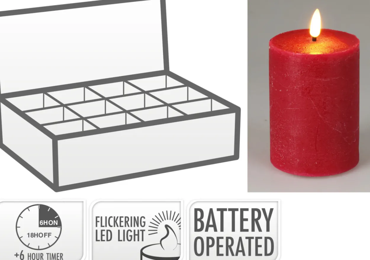 Kerze LED RED