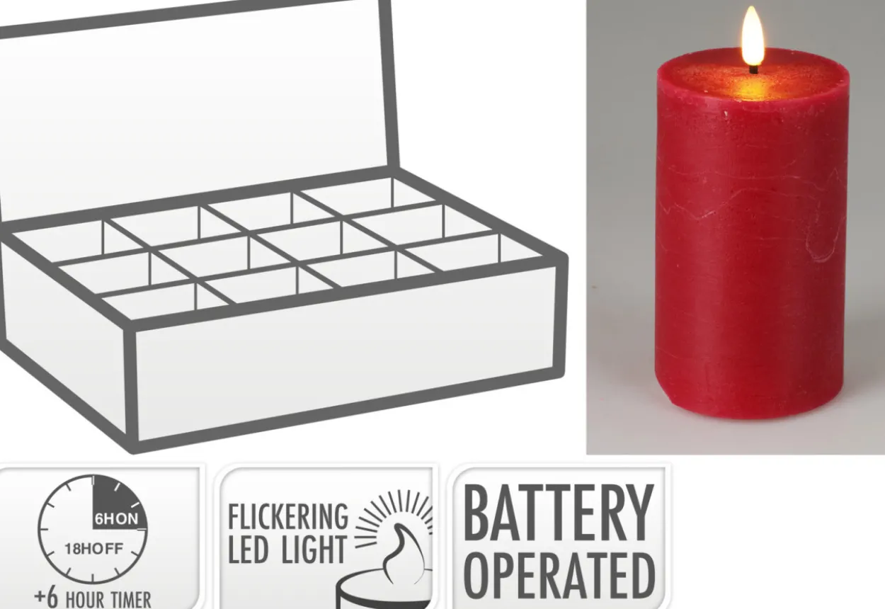 Kerze LED RED