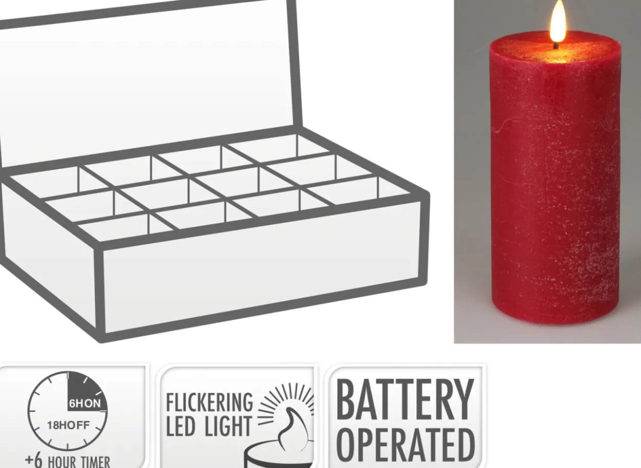 Kerze LED RED