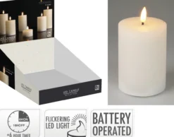 Kerze LED WHITE
