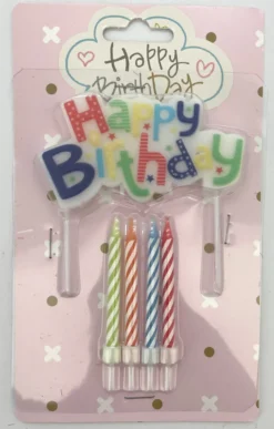 Kerzen-Set HAPPY BIRTHDAY