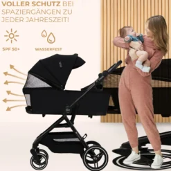 Kinderwagen 3in1 YOXI schwarz
