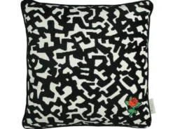 Kissen BLACK GRAPHIC ROSE