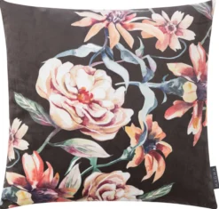 Kissenhülle FLORES schwarz