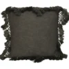 Kissen TASSELS dunkelgrau