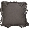 Kissen TASSELS hellgrau