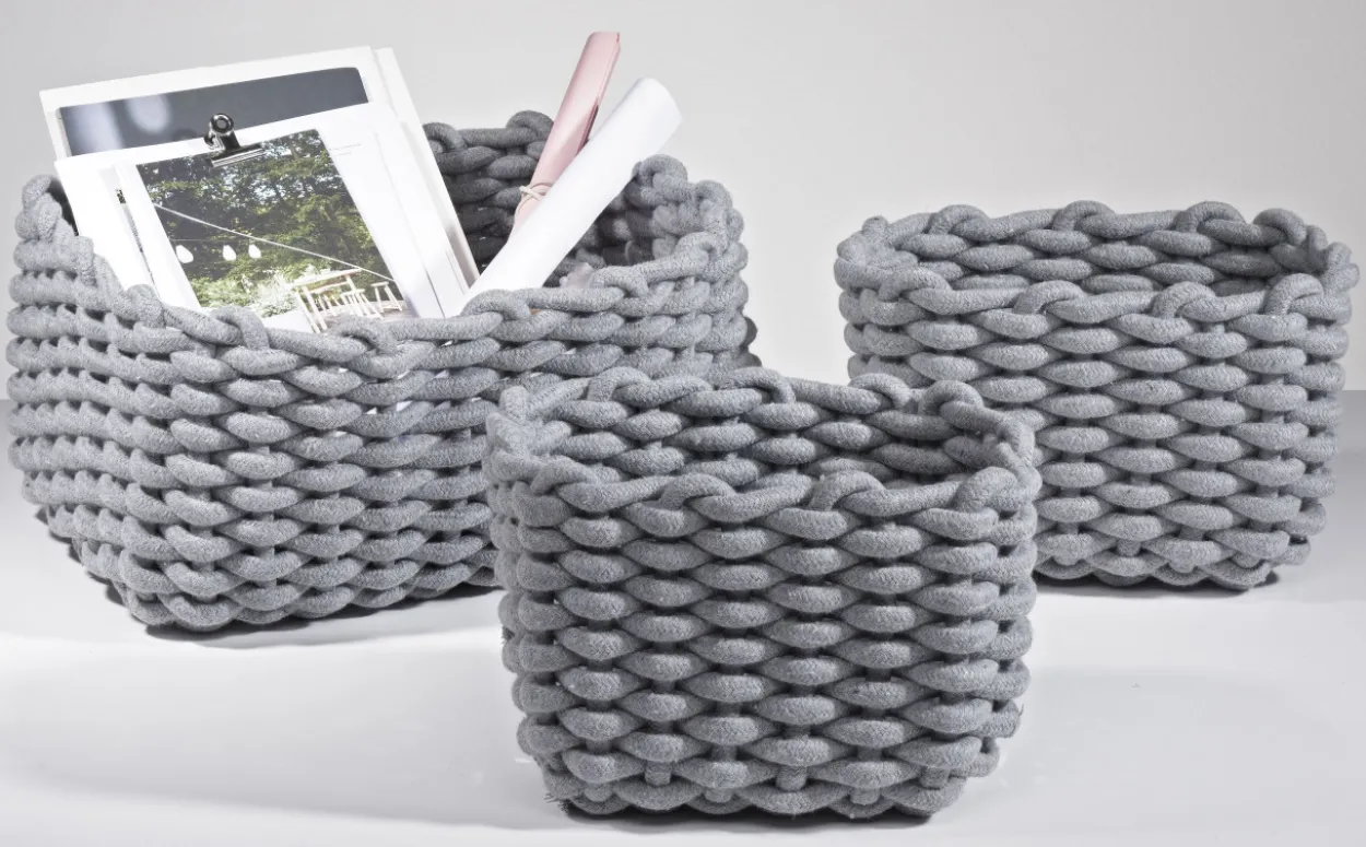 Korb COTTON grau