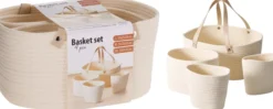 Korb-Set MALTE weiß