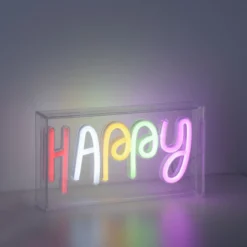 Leuchtobjekt HAPPY LED NEON