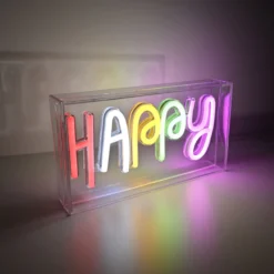 Leuchtobjekt HAPPY LED NEON