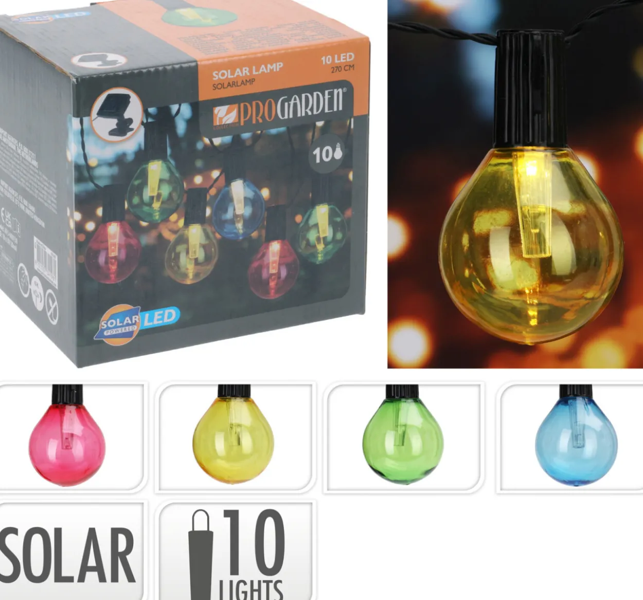 Lichterkette LED SOLAR FESTIVO