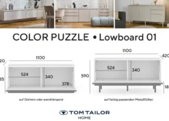 Lowboard TOM TAILOR COLOR PUZZLE