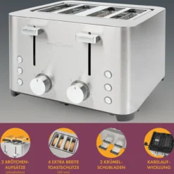 4-Scheiben-Toaster PROFICOOK