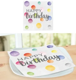 Servietten HAPPY BIRTHDAY DOTS