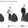 Sitzsack BeanBag FANKURVE XL