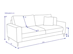 Sofa 3 Sitzer BELMIRA