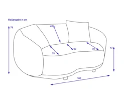Sofa 2-Sitzer DROP MARLOT